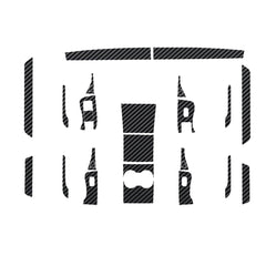 Interior Center Console Carbon Fiber Molding Sticker Decals For Tesla Model 3