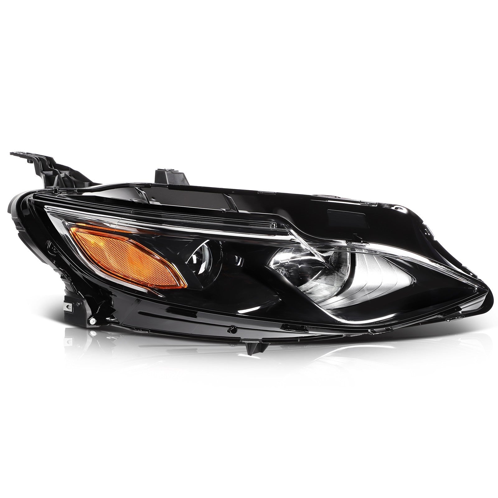 Pair Kit Headlights Assembly For 2019-2021 Chevrolet Malibu 1.5L Black Amber 6B93BC-57