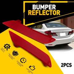 For 2013 2014 2015 Civic Honda Red Lens Rear Lower Bumper Reflector Left & Right 6B93BC-57