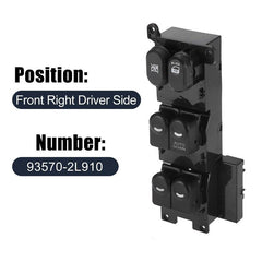 Front Right Driver Side Power Window Switch 93570-2L910 Fits 07-12 Hyundai I30