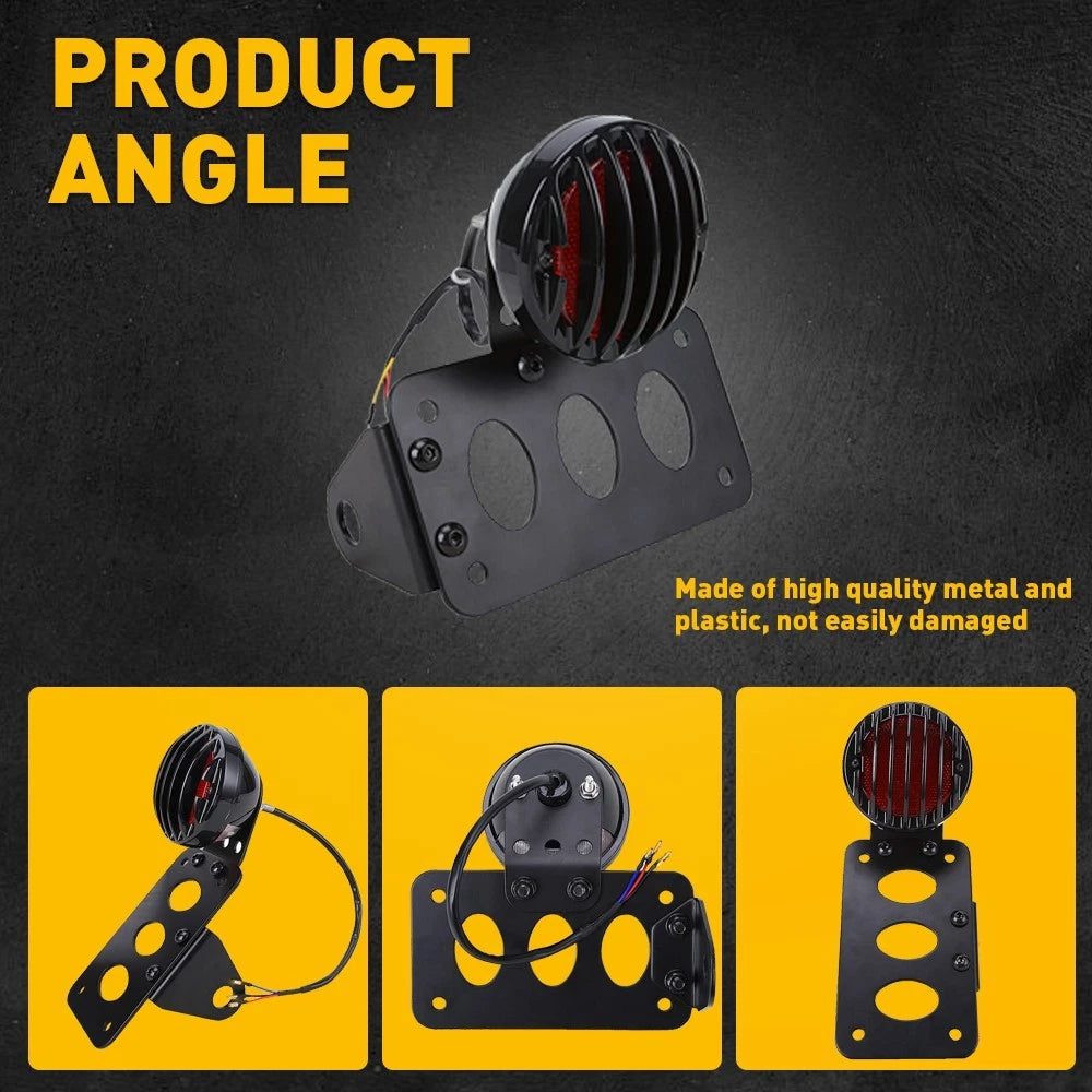 Motorcycle Mount Side & Brake Tail License Plate Bracket Light For Honda Bobber 6B93BC-57