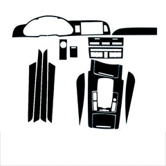 Interior Center Console Carbon Fiber Molding Sticker Decals For Audi A6 2005-11