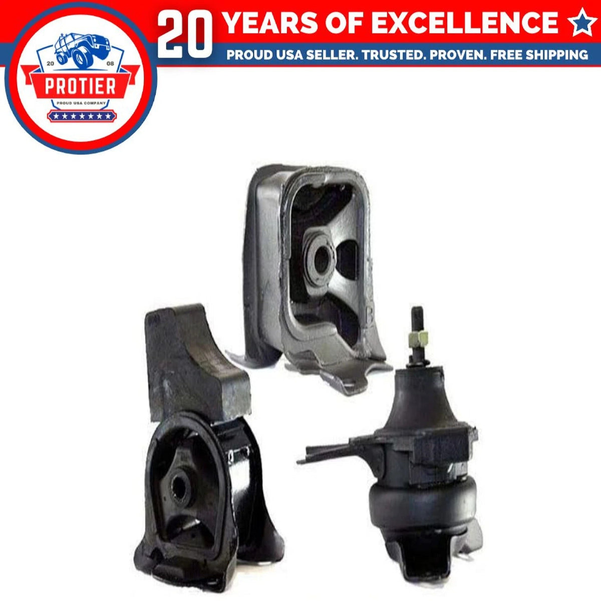 Fits 1998-2002 Honda Accord 2.3L Engine Motor Mount Set for MANUAL Trans 3PCS : 6B93BC-57