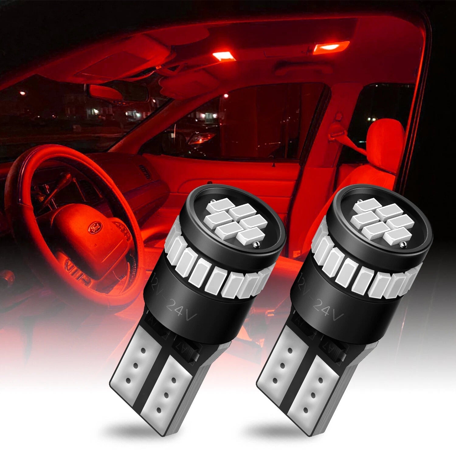 2X Red LED Inner Tail Light Bulbs Super Bright 2825 168 192 194 175 2821 T10 EA 6B93BC-57