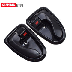 Pair Left Right Black Interior Door Handle For 2000-2006 Hyundai Accent 1.6L 6B93BC-57