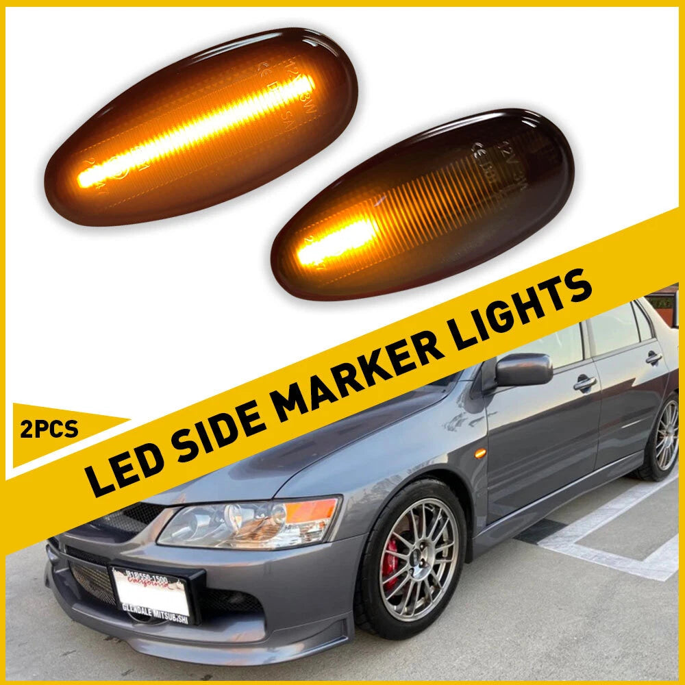 Smoke LED Side Marker Turn Light Signal Lamp For Outlander Mitsubishi Lancer EVO 6B93BC-57