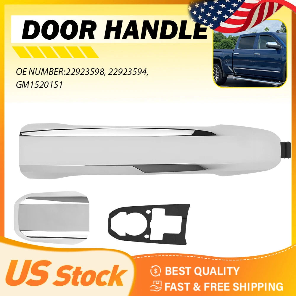Chrome Rear Passenger/Driver Side Exterior Door Handle For Silverado 1500 14-19 6B93BC-57