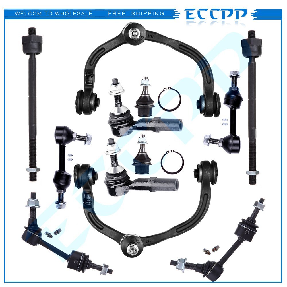 12pcs Front Control Arms Tie Rod Ends For Ford Expedition Lincoln Navigator 6B93BC-57