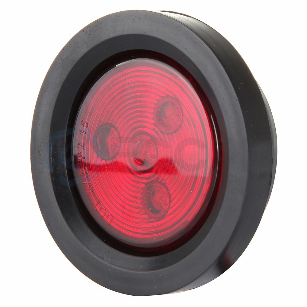 2.5 inch Round Light Truck Trailer Side Marker Clearance 20x Red +Amber 4 LED 6B93BC-57