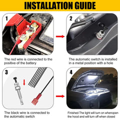Universal Under Hood LED Light Panel Strips Kit Automatic Fit on/off Any Vehicle 6B93BC-57