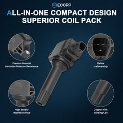 ECCPP 4 Ignition Coils For 2016-2017 Subaru Crosstrek 2017-2018 Forester 2.0L H4