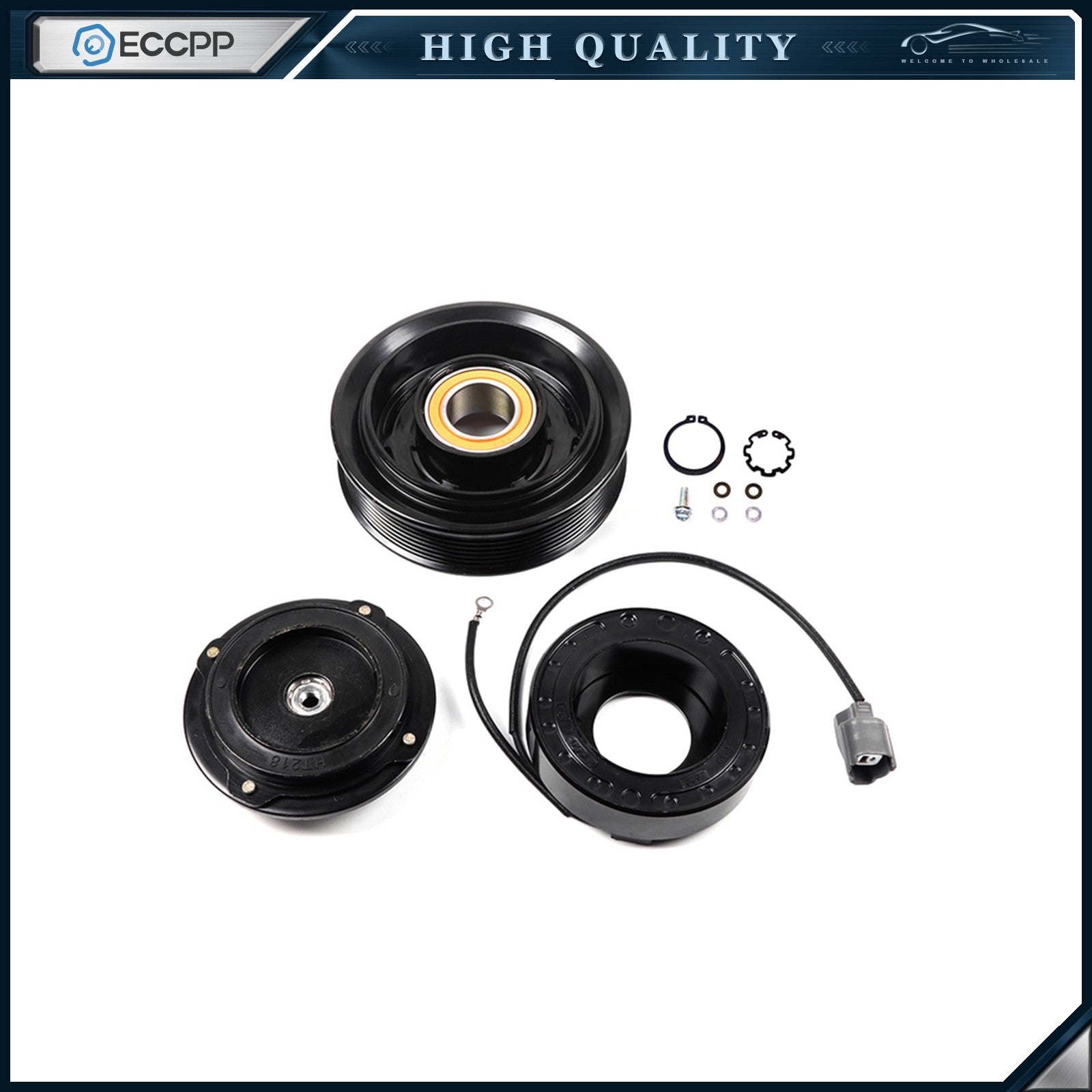 For 2004 2005-2006 2007 Honda Accord 2.4L A/C AC Compressor Clutch Kit 6B93BC-57