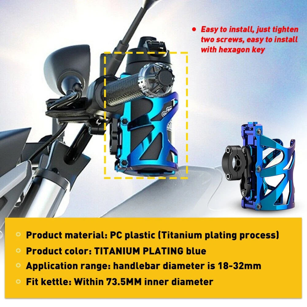 Motorcycle Handlebar Cup Holder Mount Beverage Drink Water Bottle for ATV Bike A 6B93BC-57