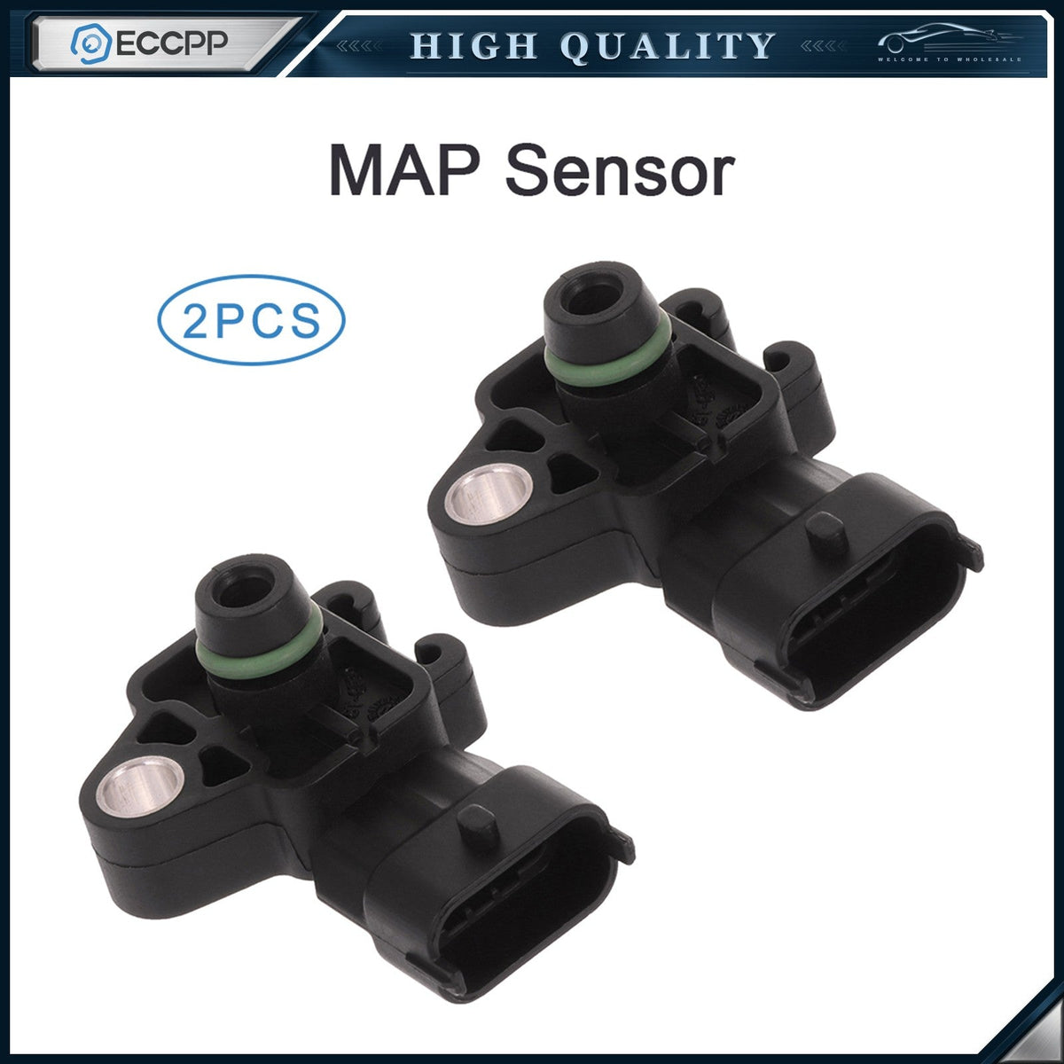 ECCPP 12591290 Manifold Absolute Pressure Sensor MAP 2x Fits Cadillac XTS 2013 ECCPP