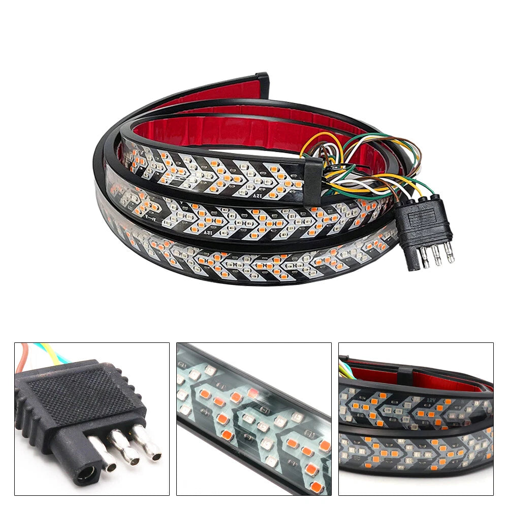 48" Inch Truck Tailgate Strip LED Sequential Brake Signal Tail Light Bar 6B93BC-57