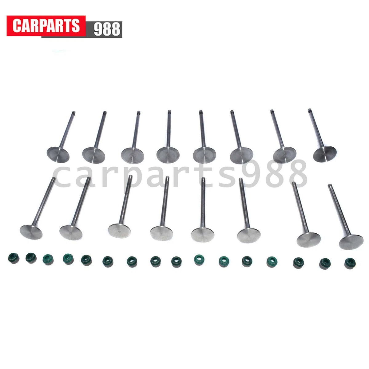8x Intake + 8x Exhaust Valves + 16x Valve Stem Seal For Audi A3 A5 Golf GTI EOS 6B93BC-57