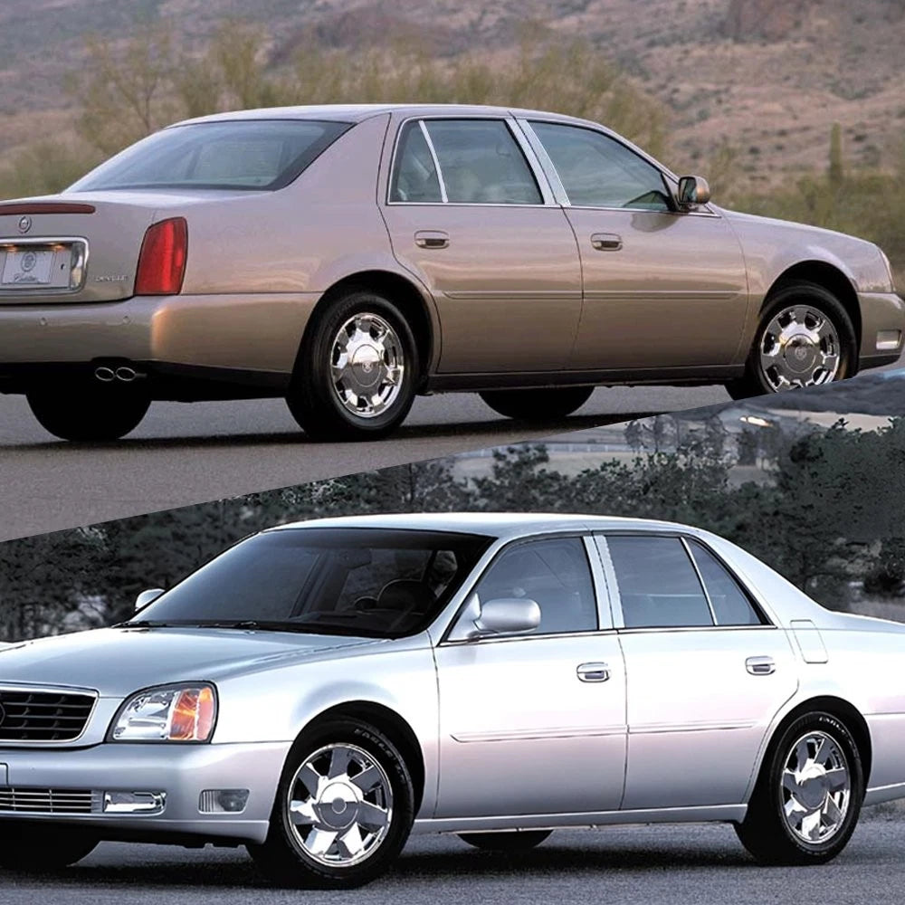 6X For Cadillac Deville / DTS 00-11 Chrome Pillar Post Window Door Trims Cover A 6B93BC-57