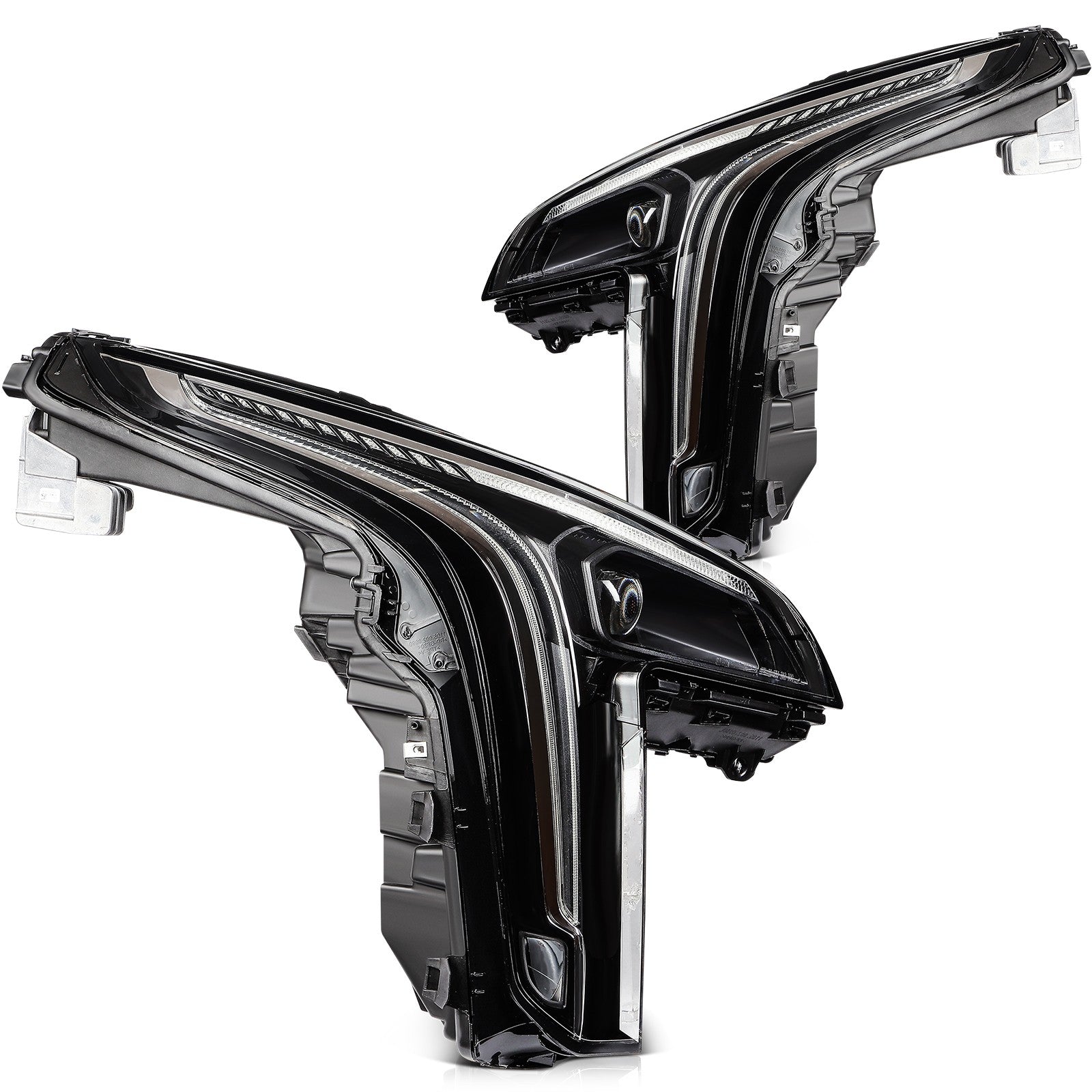 ECCPP LED Headlights Assembly For Cadillac XT4 2.0L 2019-2022 Pair Kit Black 6B93BC-57