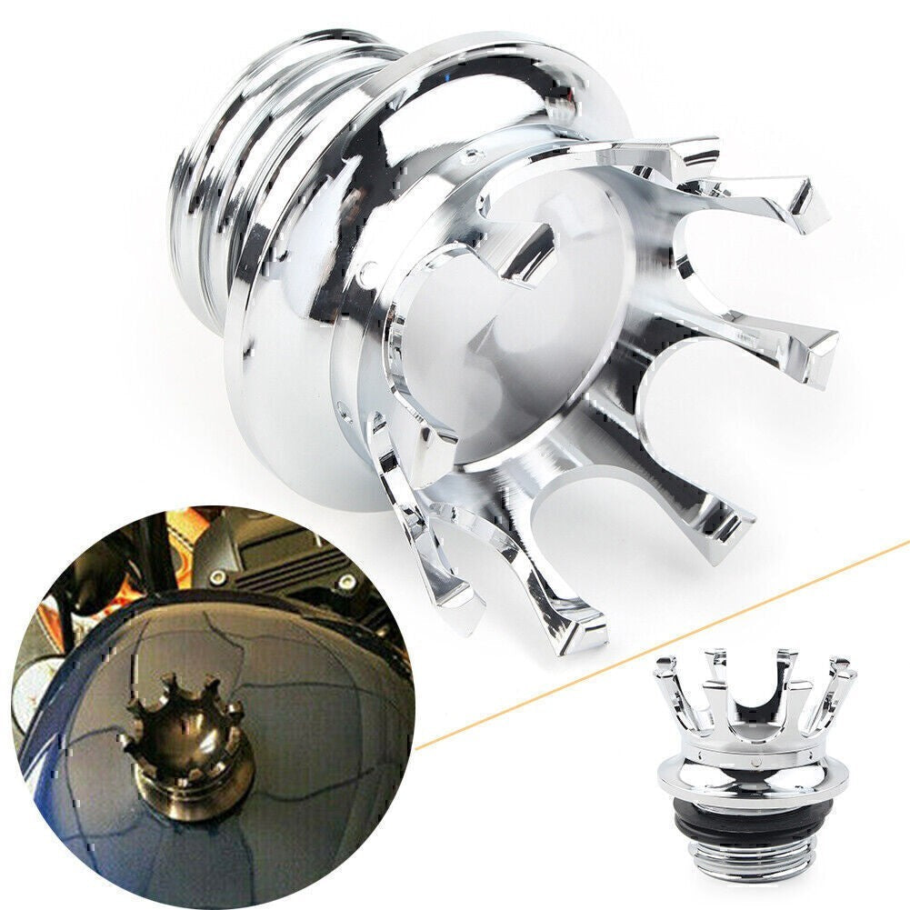 King Crown Gas Oil Cap Fuel Tank for Harley Touring Road King Dyna Softail XL 6B93BC-57