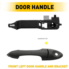 LH Driver Side Exterior Door Handle and Bracket Black for 2000-07 Ford Focus EOA 6B93BC-57