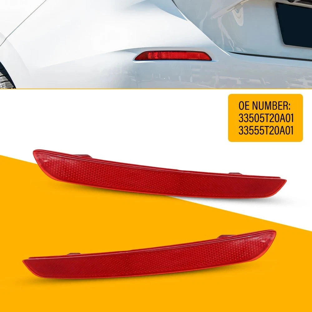 2X Rear Bumper Reflector Light Tail Lamp Case LH RH Fit 2022-2023 Honda Civic EA 6B93BC-57