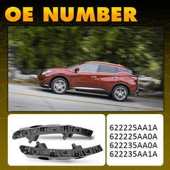 Front Driver & Passenger Bumper Side Fender Bracket For 2015-2018 Nissan Murano 6B93BC-57