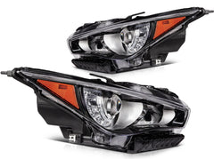 Pair Kit Full LED Headlights Assembly For 2014-2022 INFINITI For Q50 Black Amber 6B93BC-57