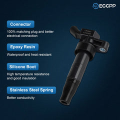 ECCPP 8 Ignition Coils For 2011-2016 Kia Sportage 11-14 Hyundai Sonata 2.0L L4 6B93BC-57
