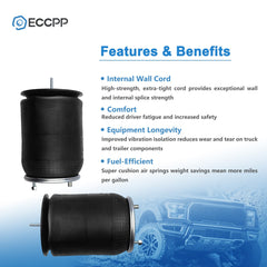 Pair Air Suspension Air Bags W01-358-9875 For Navistar Goodyear 1R12-432 6B93BC-57