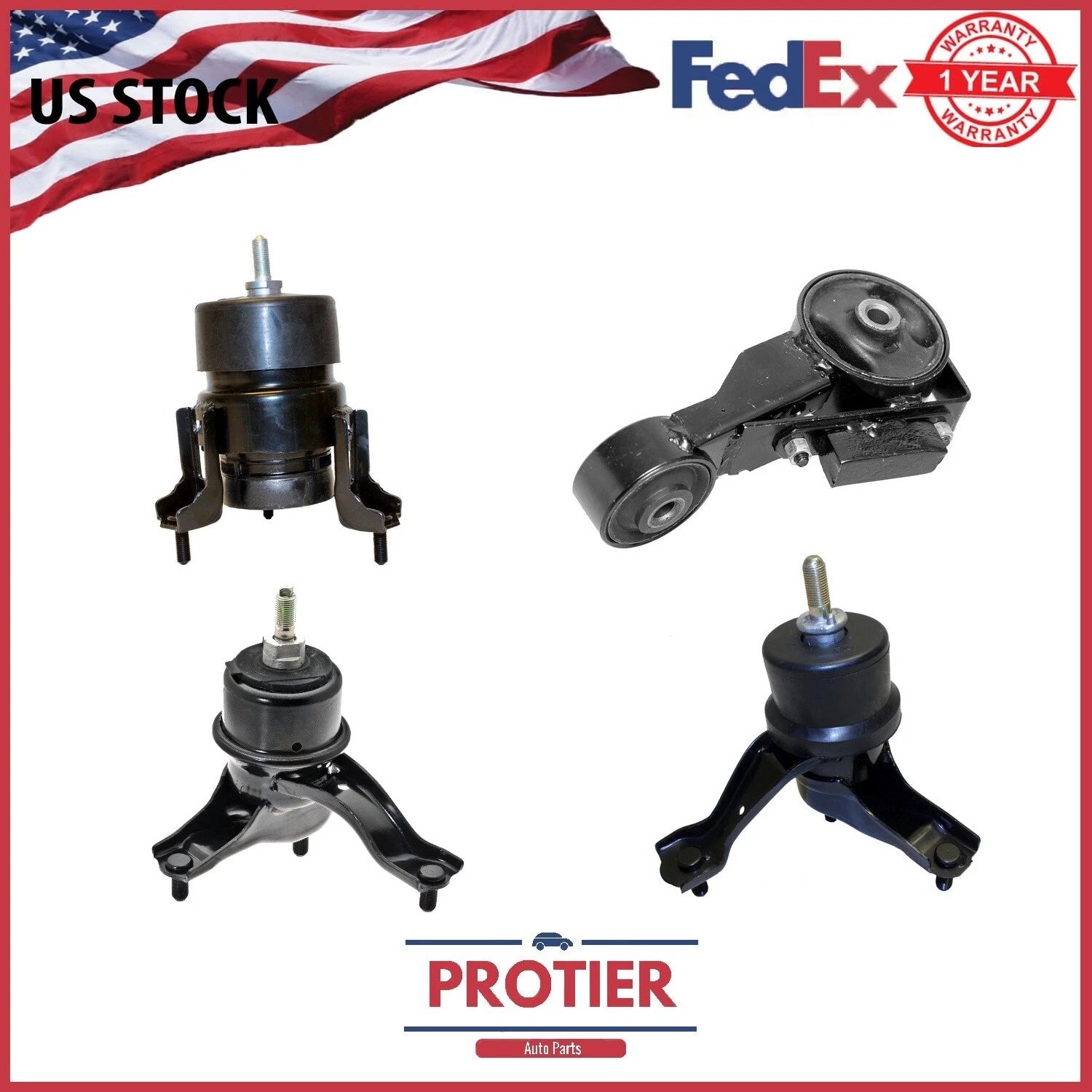 Engine Motor & Trans Mount Set 4PCS for Toyota Sienna 3.3L FWD 04-06 6B93BC-57