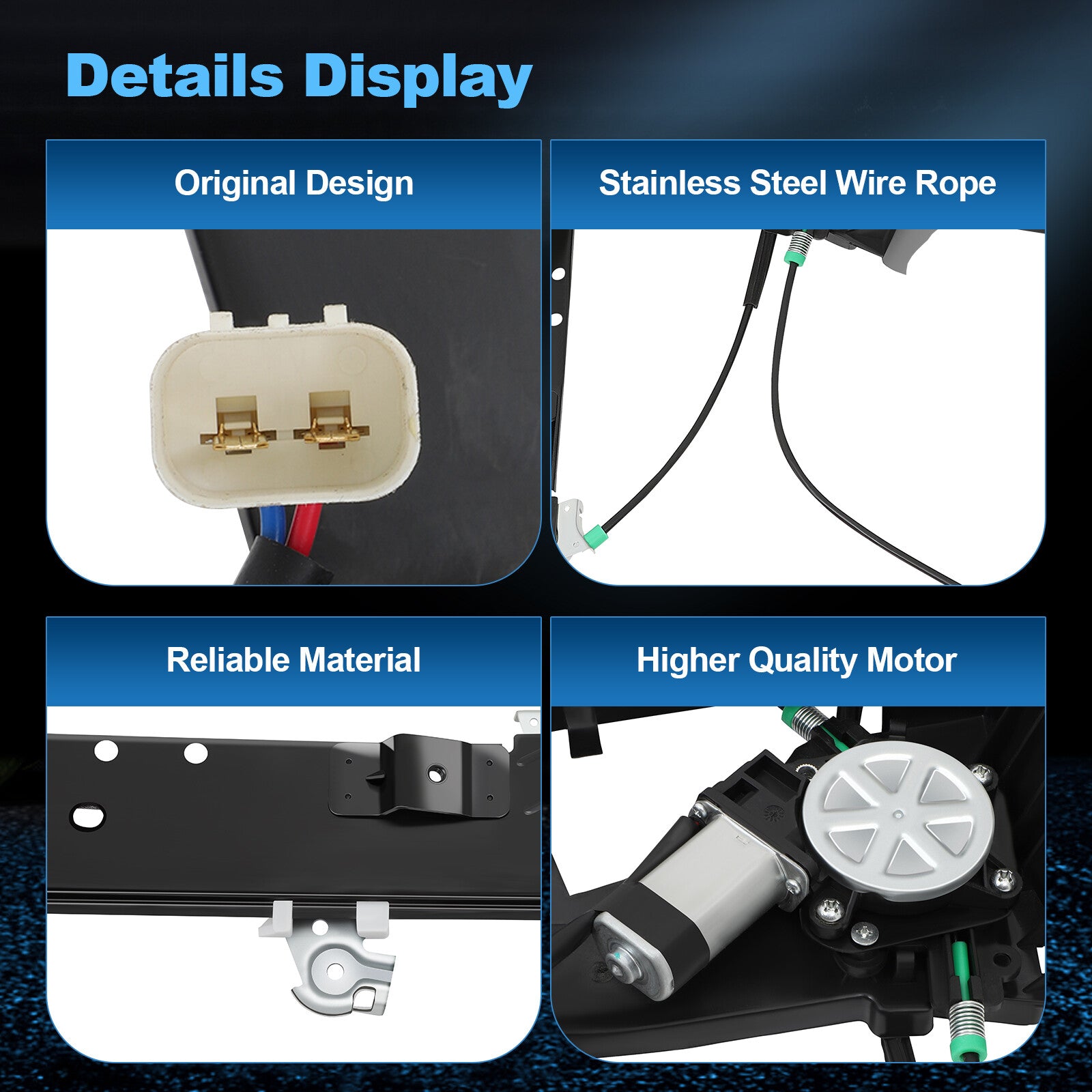 For Ford Expedition 2003-2006 Front Driver Side Window Regulator w/ Motor 6B93BC-57