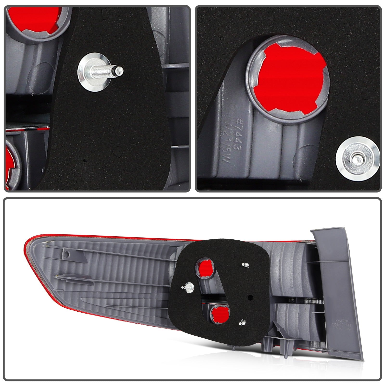 Left+Right For 2003-2004 Honda Accord Outer Rear Brake Lamp Tail Light Assembly 6B93BC-57
