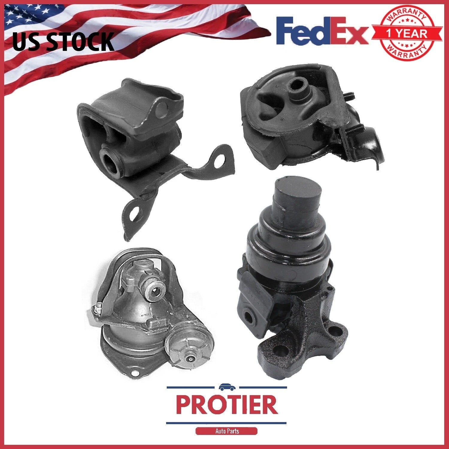 Fits Honda Accord Fits Acura CL 90-97 2.2L Auto Motor & Transmission Mount Kit 6B93BC-57