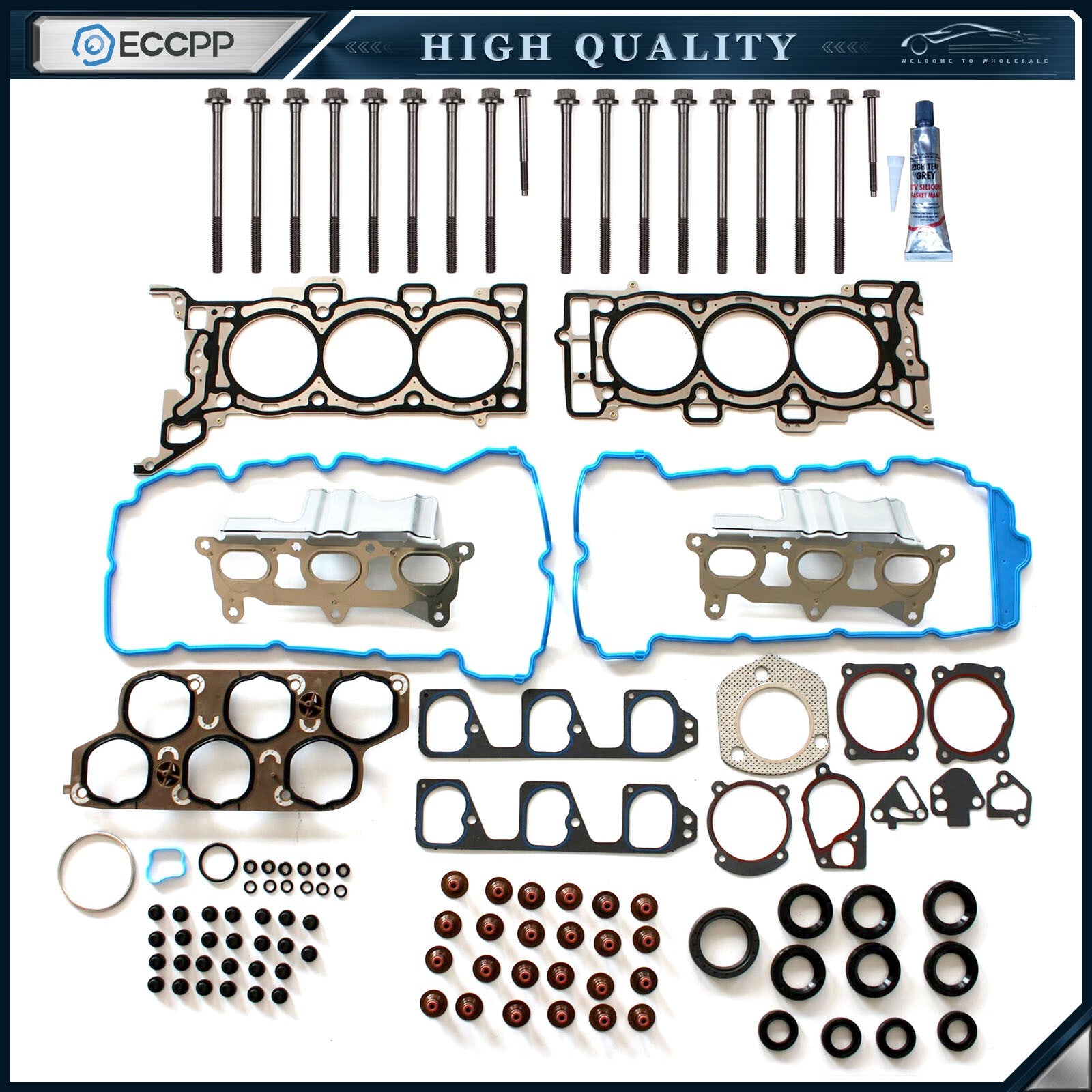 ECCPP Head Gasket Bolts Set For 07-12 Chevrolet Malibu Equinox Pontiac G6 3.6L ECCPP