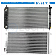 Aluminum Radiator & AC Condenser Cooling Kit For 2006-2010 Pontiac G6 2.4L