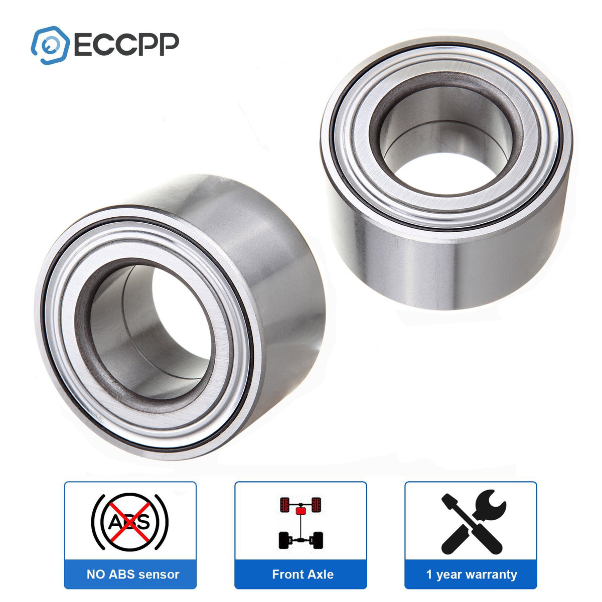 2P Front Wheel Bearings For Ford Fusion Lincoln MKZ 2007-2012 Mazda 6 2003-2008 6B93BC-57