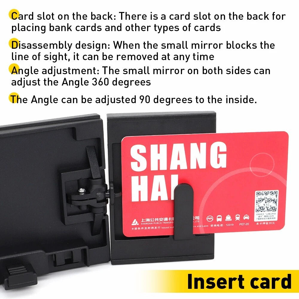 390M Extension Car Interior Rear Mirror View Rearview Wide Angle Blind Spot Long 6B93BC-57