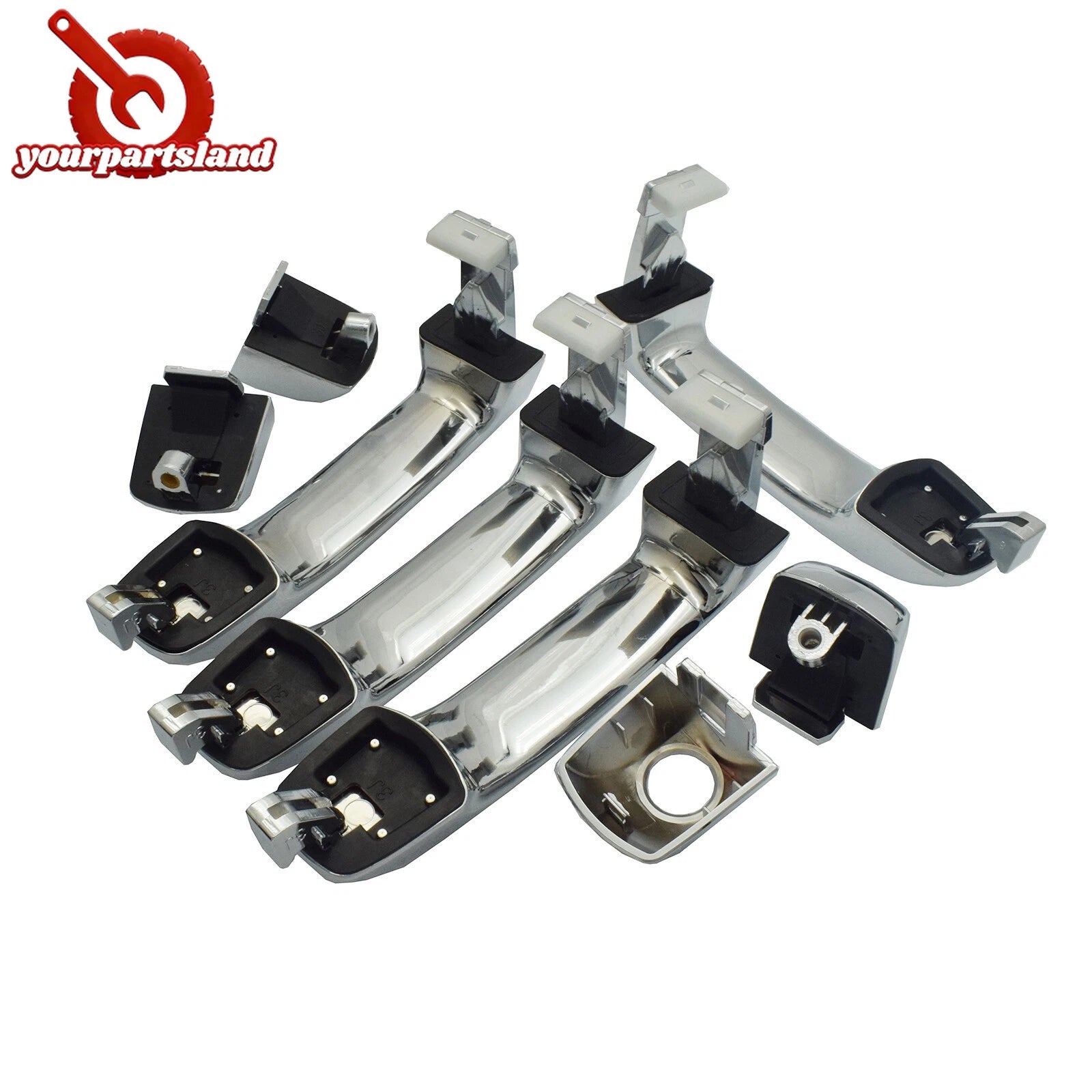 Chrome Front Rear LH RH Exterior Door Handle for Hyundai Veracruz 3.8L 2007-2012 6B93BC-57