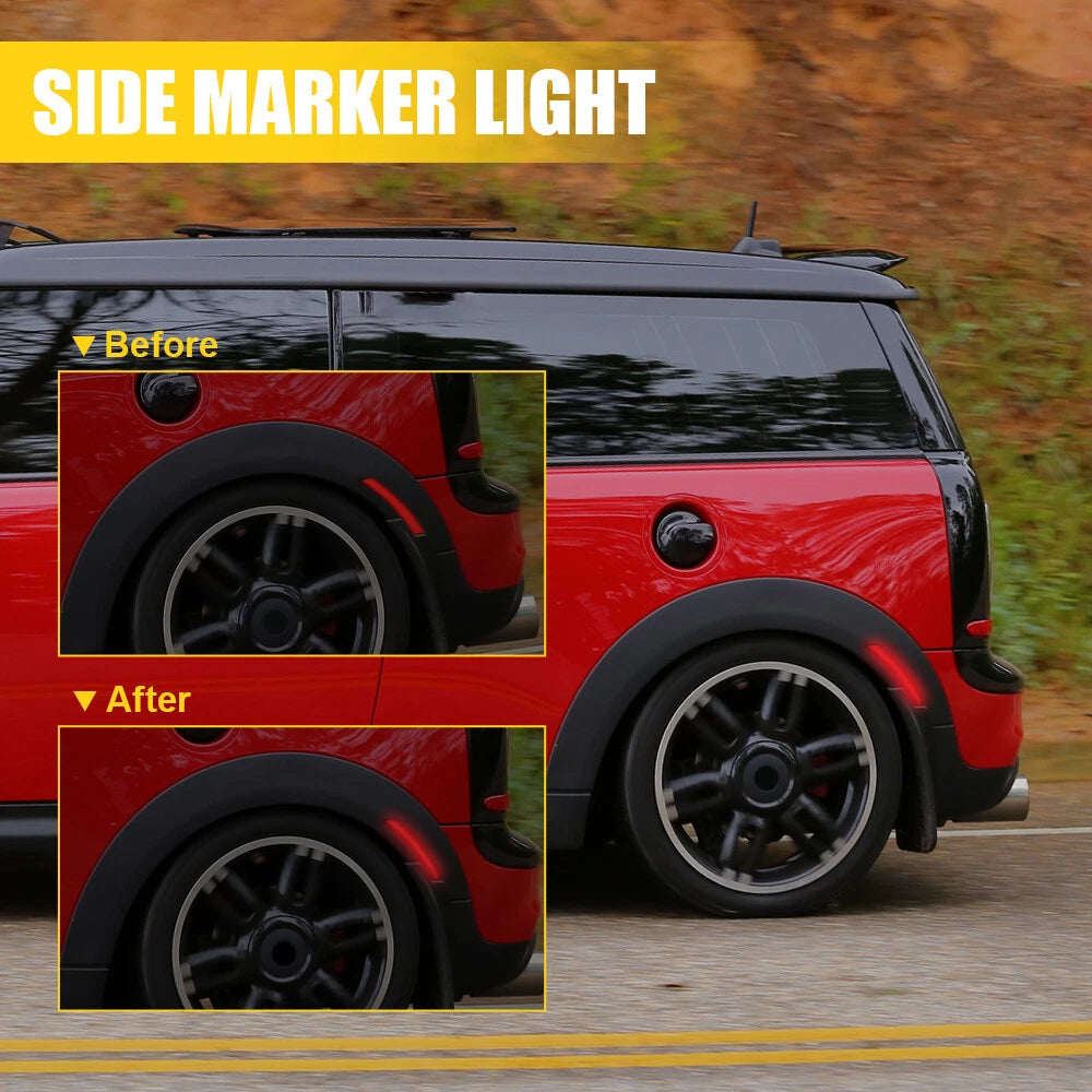2PC Rear Side Marker LED Light For 07-16 MINI Cooper R55 R56 R57 R58 R59 R60 EOA 6B93BC-57