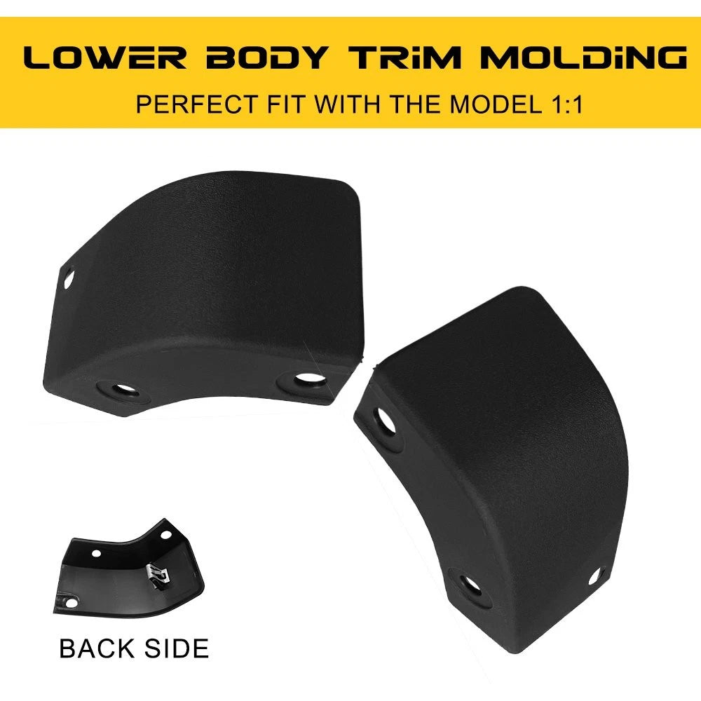 For 21 thru 23 F-150 LH/RH Side Stone Rock Guard Rear Trim Molding Kit US 6B93BC-57