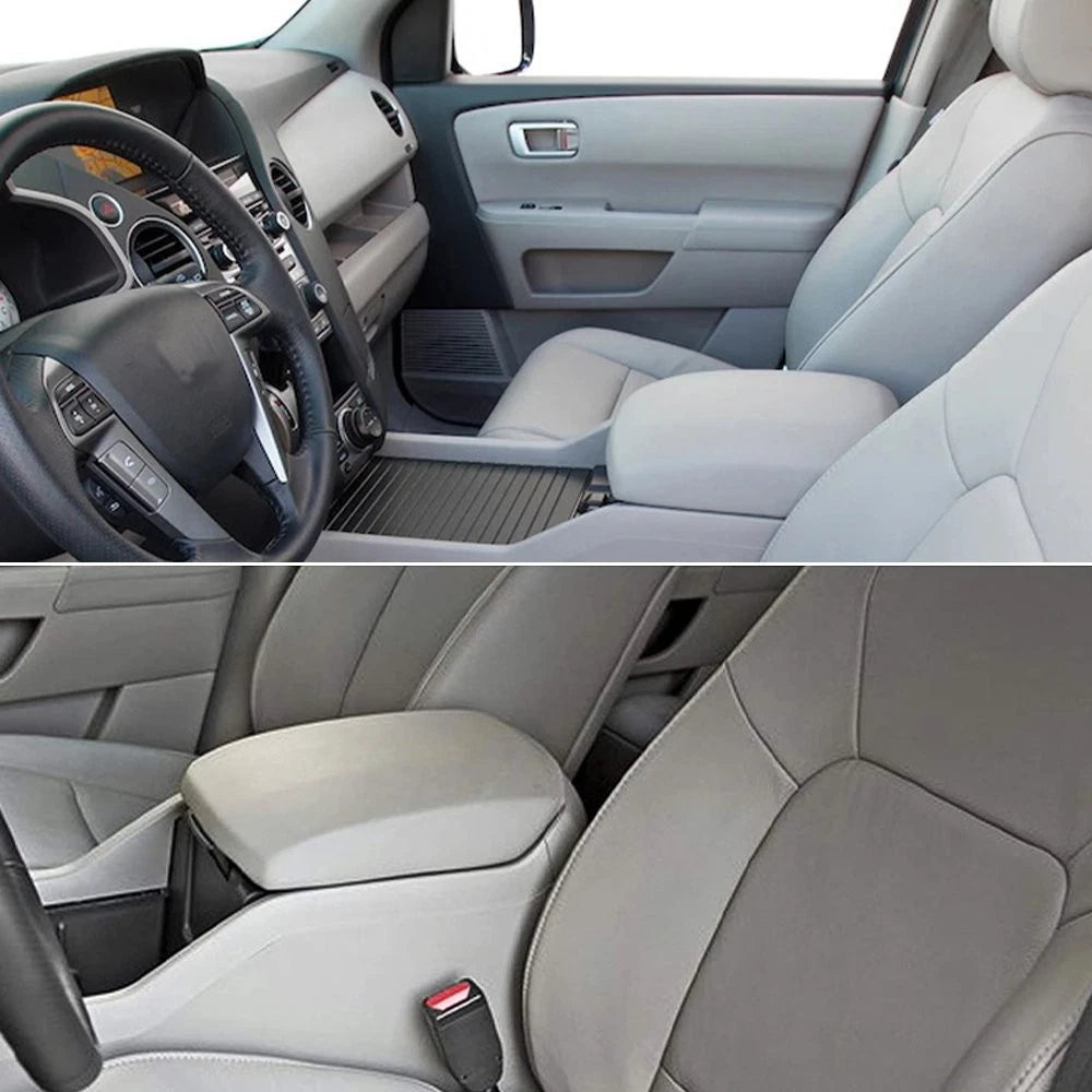 Leather Center Console Lid Door Front Armrest Cover Gray Fits 09-15 Honda Pilot 6B93BC-57