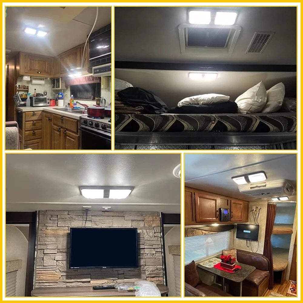 5PCS 12V Led RV Dome Light Ceiling Interior Lighting For Trailer Camper RV 48LED 6B93BC-57