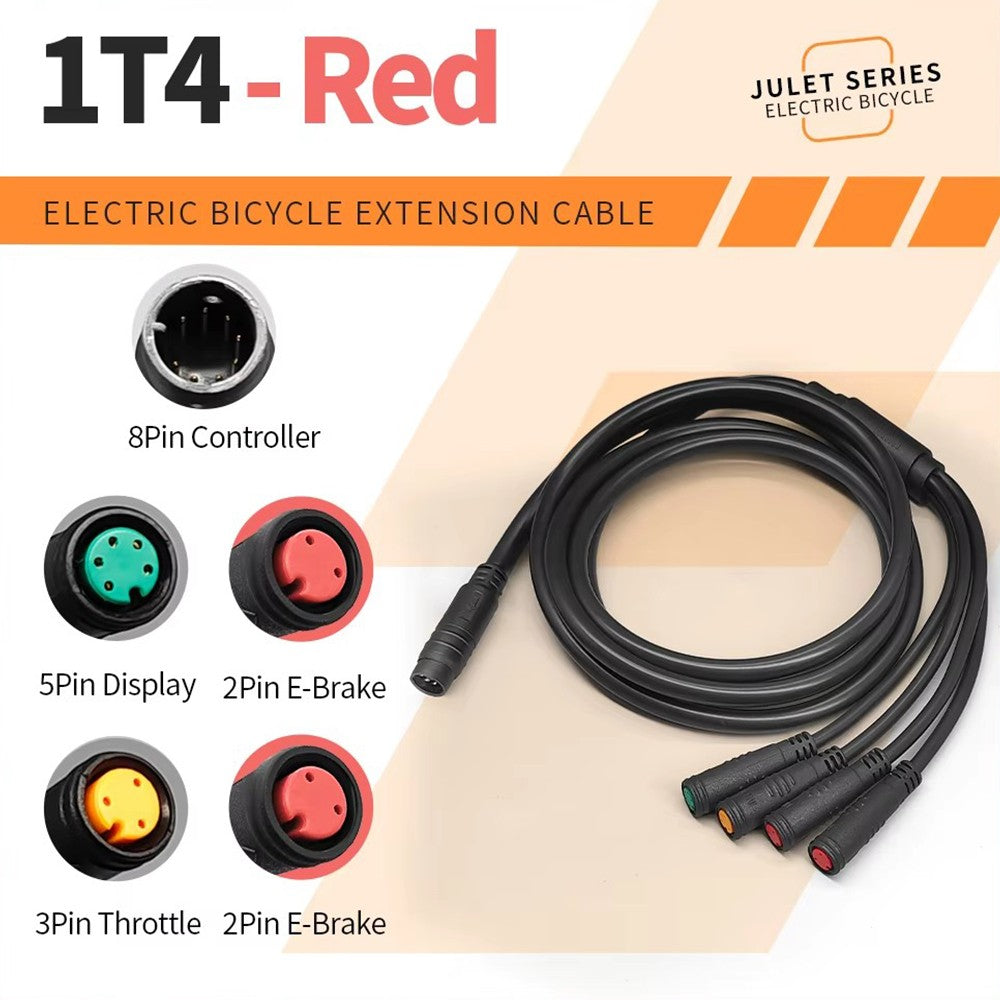 Electric Bike 1T2/1T4/1T5 Julet E-bike Waterproof Cable Controller Light Cable 6B93BC-57