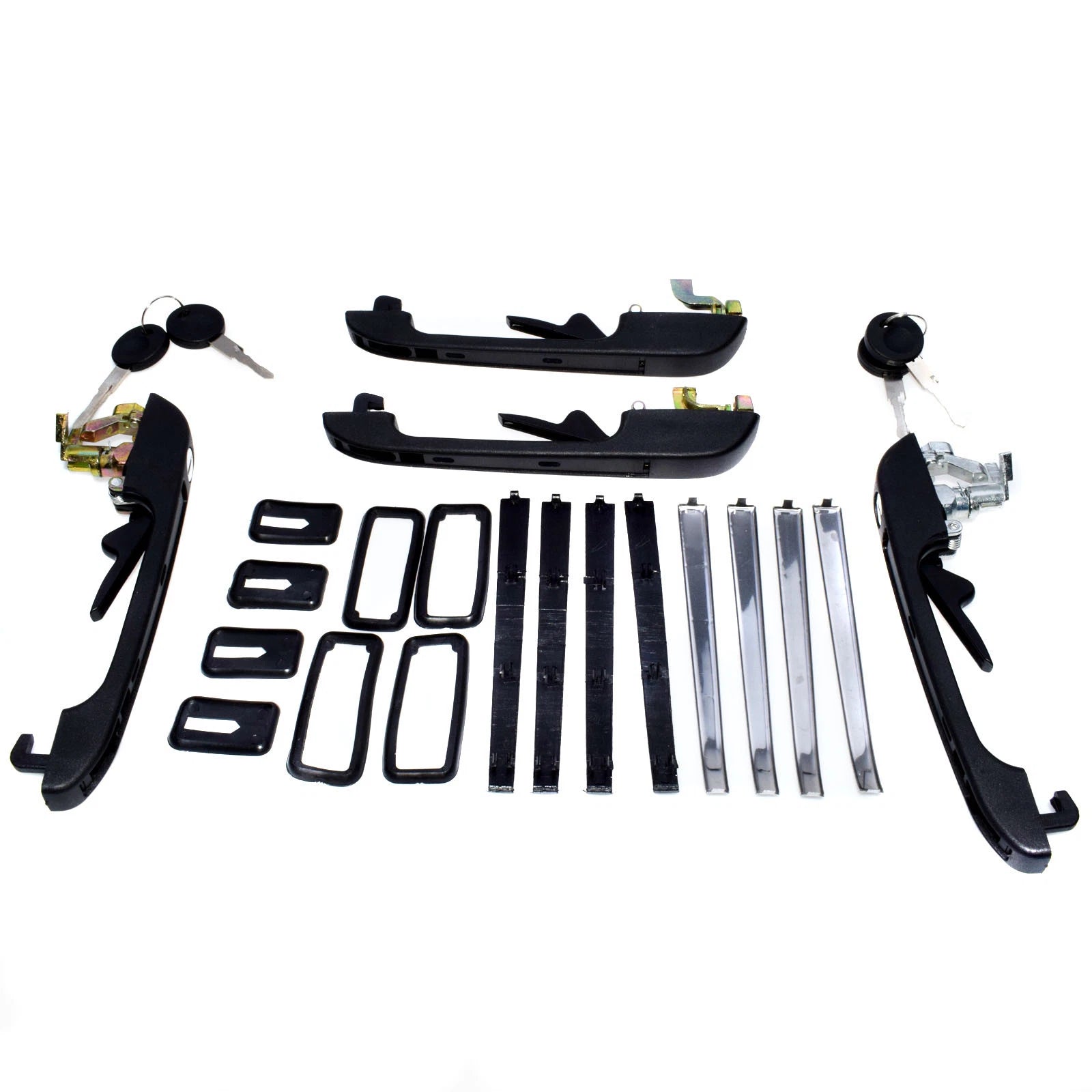 4Pcs Outside Door Handle Front Rear Left Right For VW Golf Jetta Rabbit Scirocco 6B93BC-57