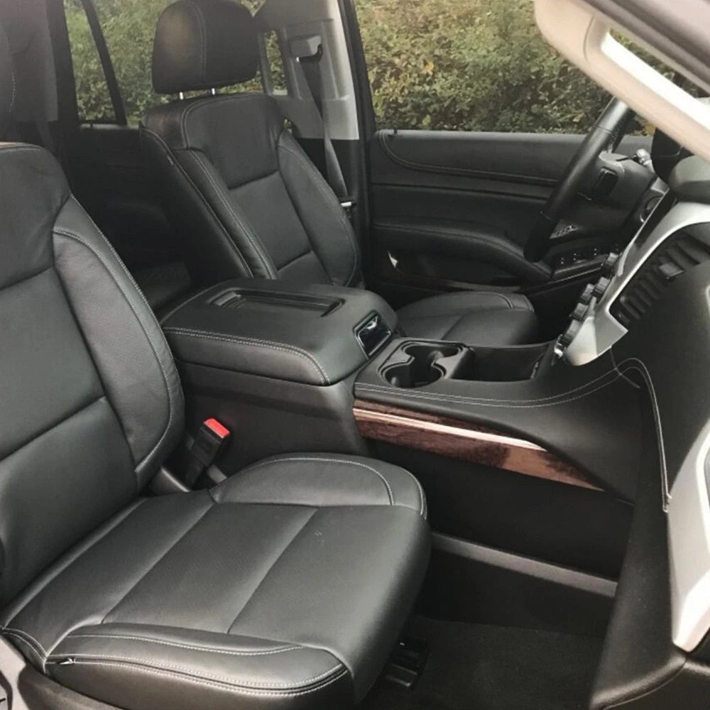 Driver Passenger Leather Bottom Seat Cover Black for 2015-19 GMC Yukon Denali EA 6B93BC-57