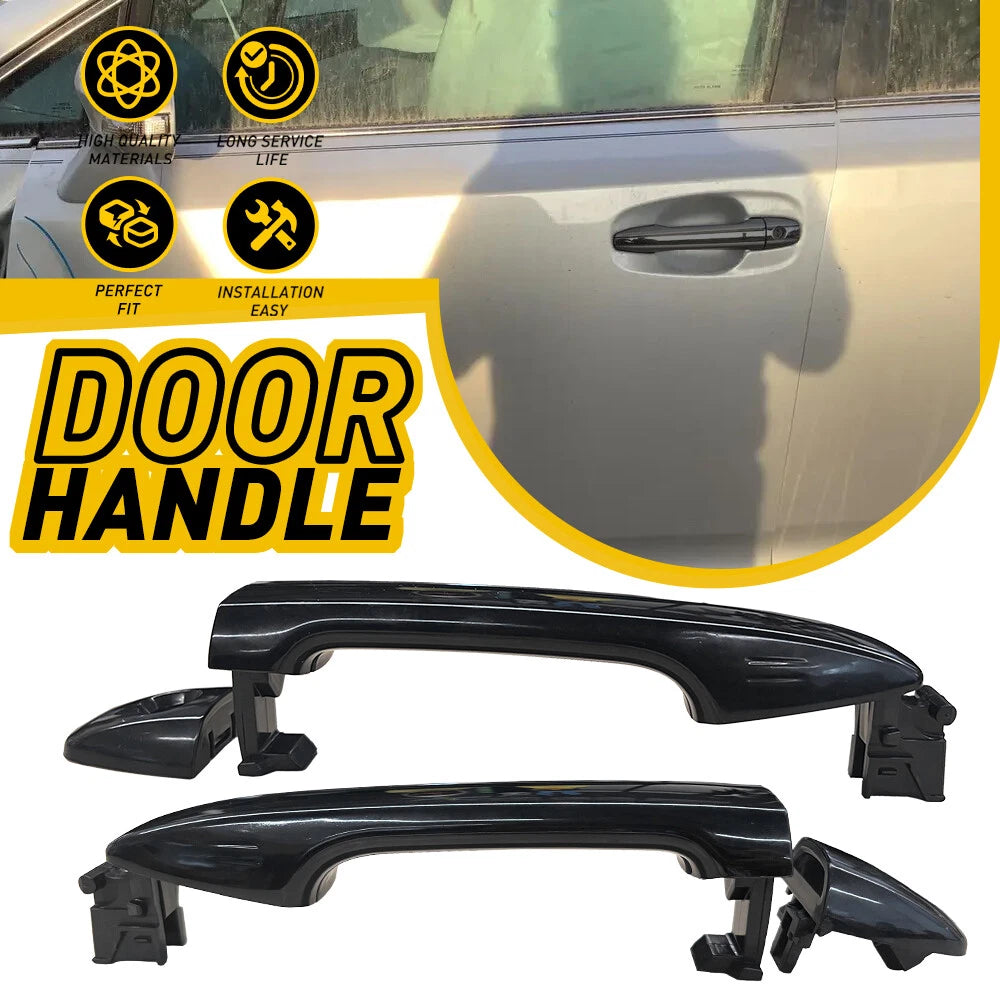 Door Handle Exterior Front LH RH Pair Set Black Fits for Toyota 2011-2016 Sienna 6B93BC-57