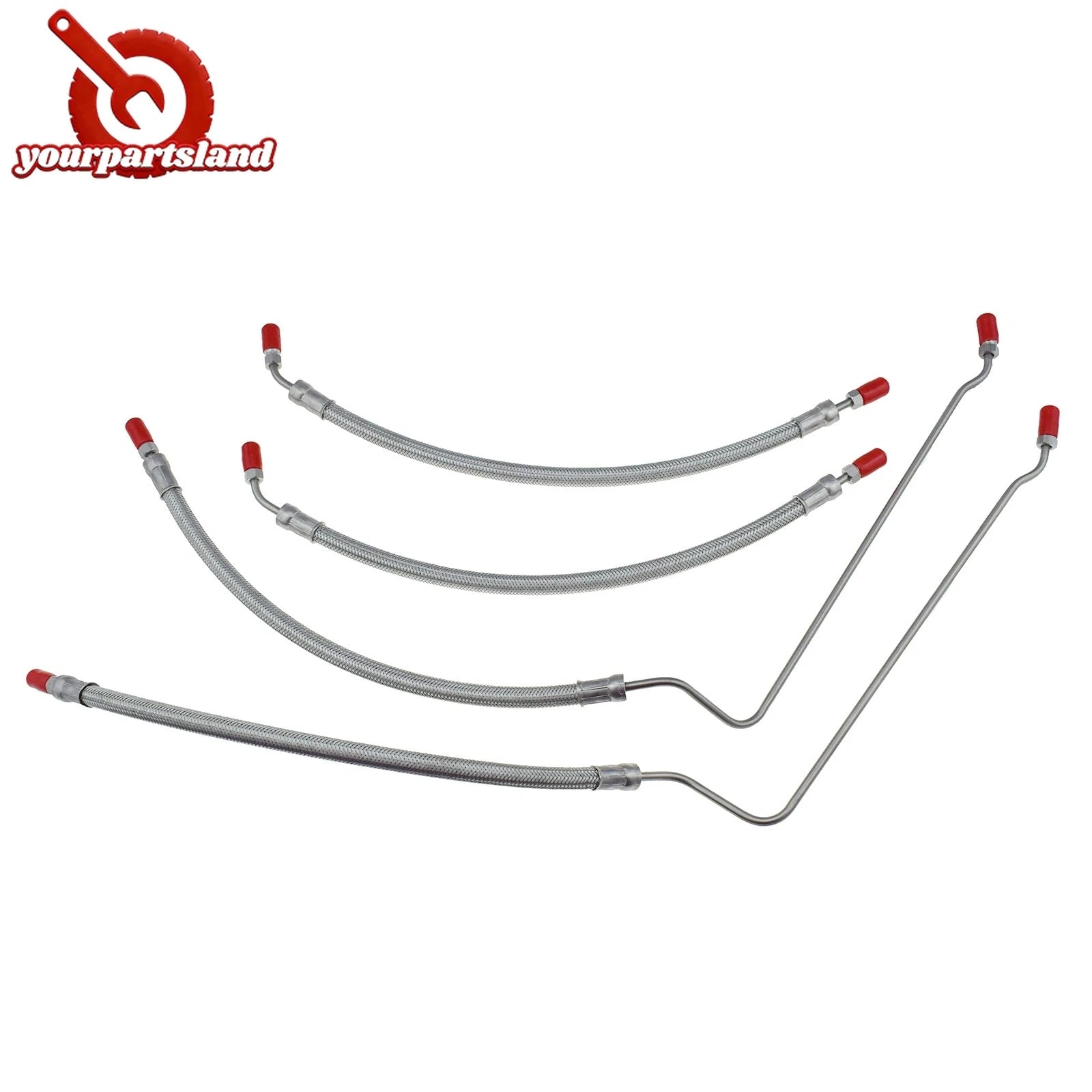 For Mercruiser Bravo Trim Cylinder Full Hose Kit 4PCS 32-99904Q 32-864589 864588 6B93BC-57