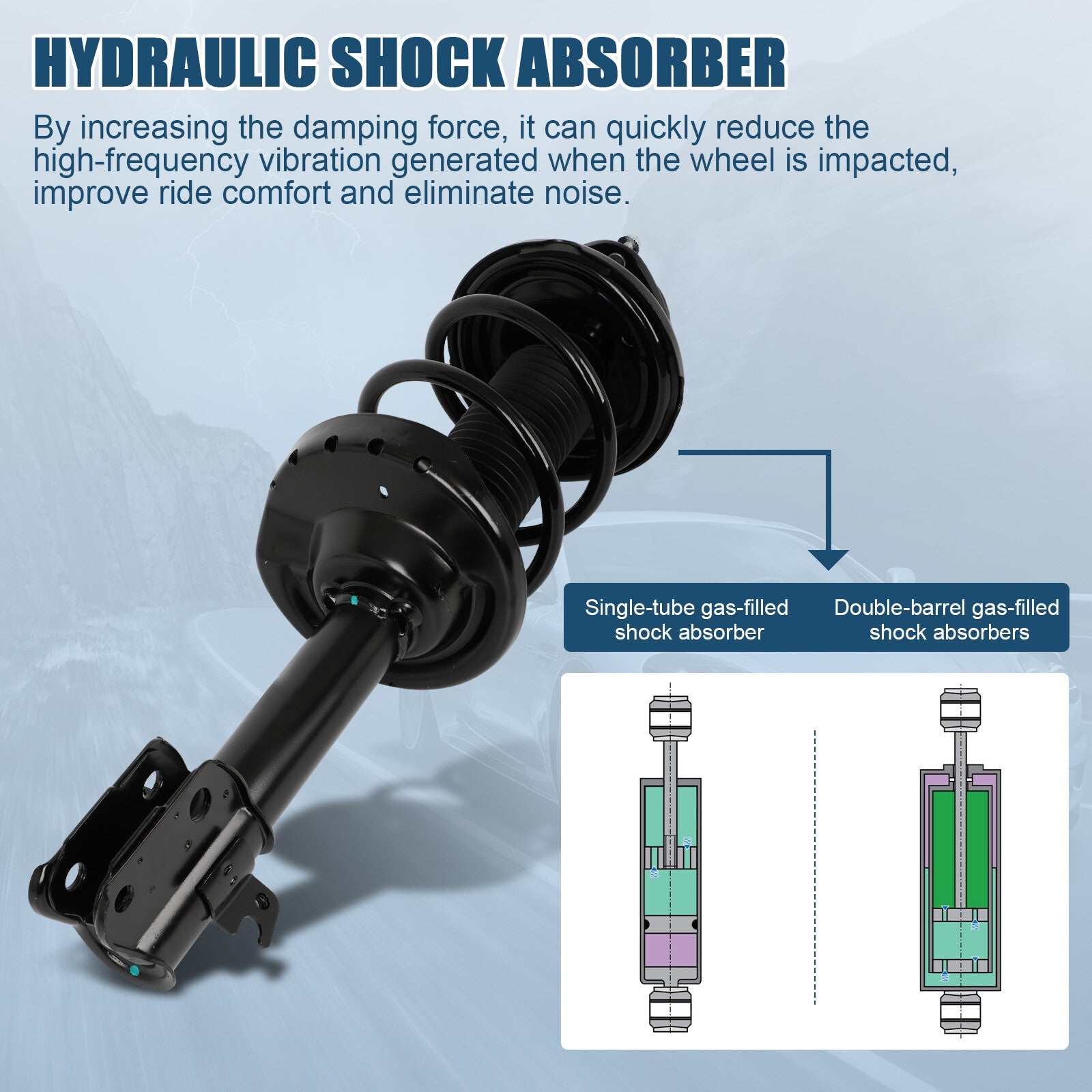 2PCS Front Complete Struts Shocks With Coil Springs For 2010-2012 Subaru Outback KOEEP