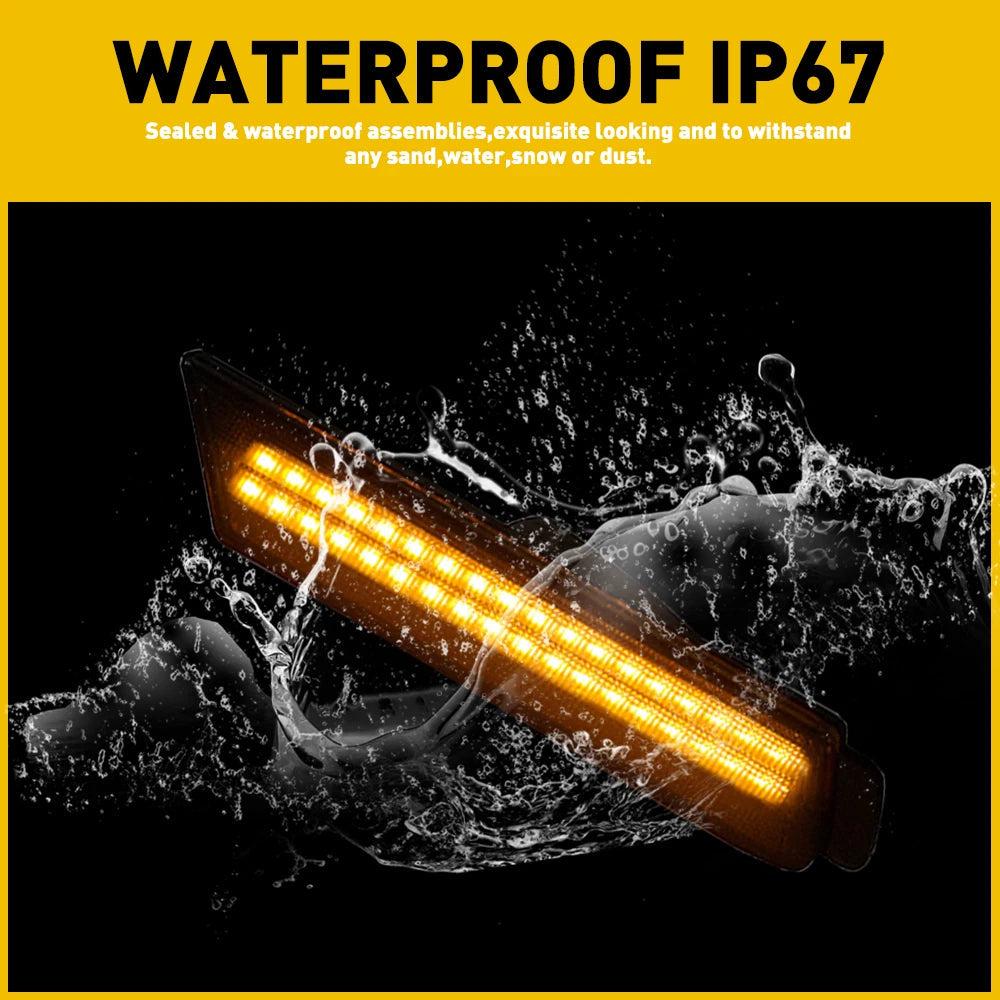 Front Amber LED Side Lights Marker Fender Lamps For Chevrolet 2010-2015 Camaro 6B93BC-57