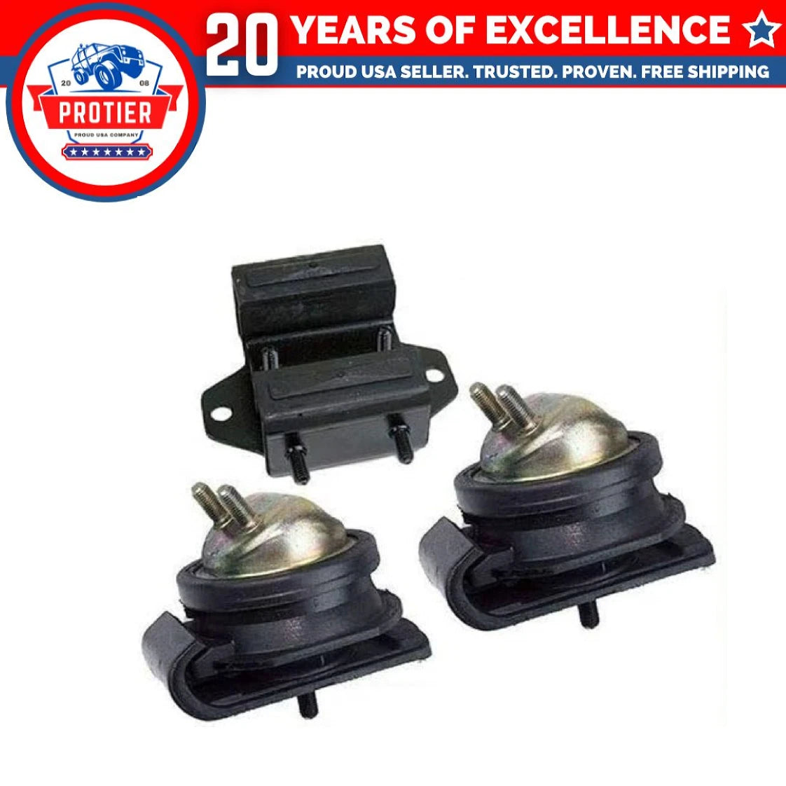 Engine Motor & Trans Mount 3PCS Set for 1989-1994 Nissan 240SX 2.4L Replaces 6B93BC-57